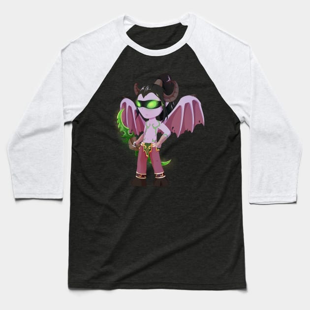 Illidan Baseball T-Shirt by PatchNpaw